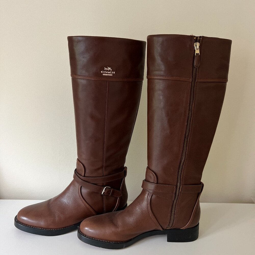 Coach Brown Leather Boots | Size 8